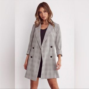 Vetta plaid convertible blazer vest dress